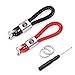 Women Fashion Key Chain Fit for Fiat 500 500L 500e 500C 124 Spider as Popular Fiat Accessories Braided Leather Keychain & Key Ring for Couples Pack of 2 Key Chains Key Rings as Birtheday persents