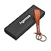 Leather Keychain Leather Key Ring, Cowhide Smooth Soft Classic Key Chain Fob for Man and Women by Agemore (Light Brown)