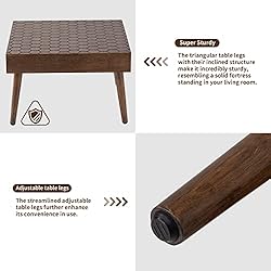 HOMPUS Rustic Farmhouse Square Coffee Table