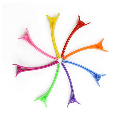 Nextnol 32 PCS Color plastic duckbill clip barrettesï¼ŒDIY Accessories hair pinsï¼ŒColor plastic hairpinï¼ŒClips salon hair clipsï¼ŒAlligator clips barrettes,Hair clips for women
