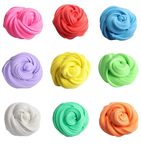 Fluffy Slime-Sailfish Fluff Floam Slime Stress Relief Toy Scented Sludge Toys for Kids and Adults,Super Soft and Non-Sticky,Yellow