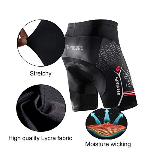 sponeed Men's Cycle Shorts Unerwear Bicycle Bike Padded Short Riding