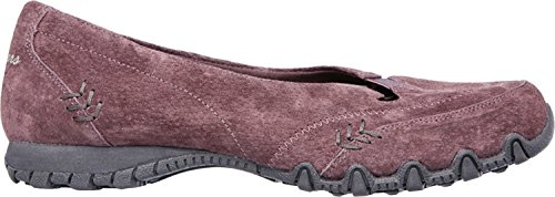 Skechers Womens Relaxed Fit Bikers Ballet Kicks Flat,Plum,US 7.5 M