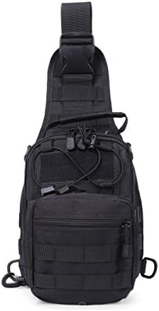 Outdoor Tactical Shoulder Backpack Molle Bag Military Pack Small EDC Rover Sling Bag for Camping, Hiking, Trekking