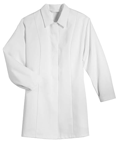 Uvex Whitewear Arbeitsmantel für Damen 89325 - Langer Arbeitskittel aus 35% Baumwolle - Verwendung ALS Arztkittel oder Labork