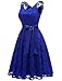 AONOUR Women's Floral Lace Cocktail Party Dress Short Prom Dress V Neck