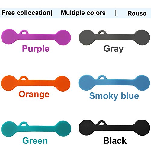 12 Pack Magnetic Cable Clips Reusable Cords Winder for Organizing Cables/Headphone Cables/USB Charging Cords, Hanging & Holding Keychain/Bookmark, Whiteboard Noticeboard Fridge Magnets(6 Colors)