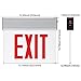 LEONLITE LED Edge Lit Red Exit Sign Single Face with Battery Backup, UL Listed, AC120V/277V, Ceiling/Left End/Back Mount Emergency Light for Hotel, Restaurant, Hospitals, Pack of 2