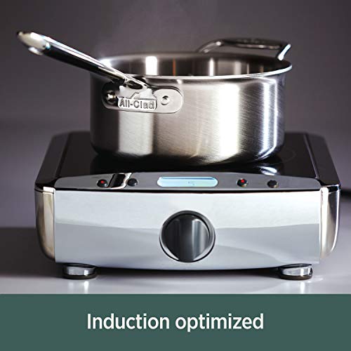 AllClad D5 5Ply Stainless Steel Sauce Pan with Lid 3 Quart Induction