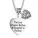 Udobuy® The Love Between Mother and Daughter Is Forever Heart Charm Necklace Mom Daughter Jewelry Best Mother's Day Gifts From Daughter