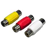 Conwork 6-Pack Female to Female RCA Connector A/V Joiner Video and Audio Coupler Adapter Component