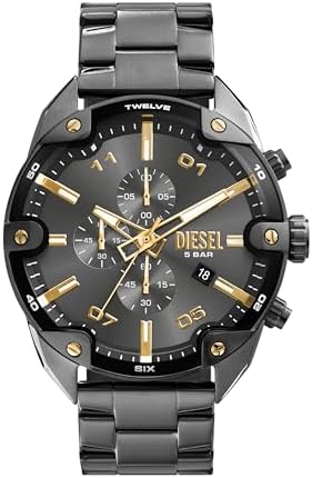 Amazon.com: Diesel Spiked Stainless Steel Chronograph Men's Watch