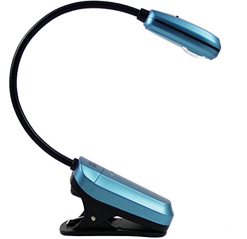 The Original Mighty Bright MiniFlex Clip On Book Light Reading Light, 1 Bright White LED, Flexible, Durable, Compact Design Perfect For Bookworms, Kids, Read in Bed, 25 Hour Battery Life (Blue)
