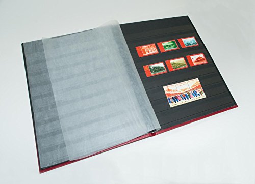 Lighthouse Hardcover Stamp Album Stockbook with 16 Black Pages, Green, LS4/8