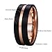 King Will Duo Mens 7mm 8mm Tungsten Carbide Ring Rose Gold/Yellow Gold/Blue/Plated Intermediate Groove Wedding Band