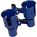 ROBOCUP, (Navy), Patented Boat Cup Holder, Clamp on Portable Storage Caddy Securely Holds 2 Drinks, Fishing Poles, Tools, Marine Gear | Perfect for Boating, Beach Umbrellas, Golf Carts