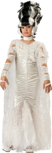 In Character Costumes, LLC Girls 2-6X Monster's Bride Full Length Gown Set, White, Small
