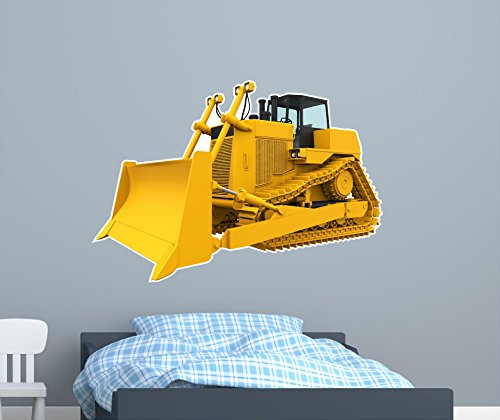 36" Tracklayer Dozer #2 Wall Sticker Decal Graphic Art Childrens Toy Play Room Heavy Machinery Outdoors Game Man Cave Bedroom Office Living Room Decor New - Thumbnail 2