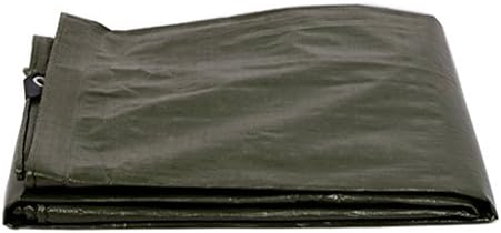 Tarpaulin Dustproof And Waterproof Super Sunscreen Car Rain Cloth Anti-corrosion And Anti-oxidation, Thickness 0.35mm, Military Green, 10 Kinds Of Sizes Are Optional (Size : 5x6M)