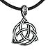 exoticdream Triquetra Celtic II Knot Trinity Triskele Pewter Pendant + 18