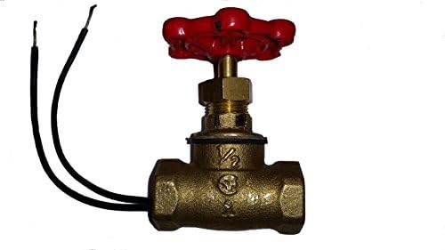 SW- 1/2 INCH RED HAND EASY INSTALL - VINTAGE STEAMPUNK STOP VALVE LIGHT SWITCH FOR STEAMPUNK LAMPS BRASSS