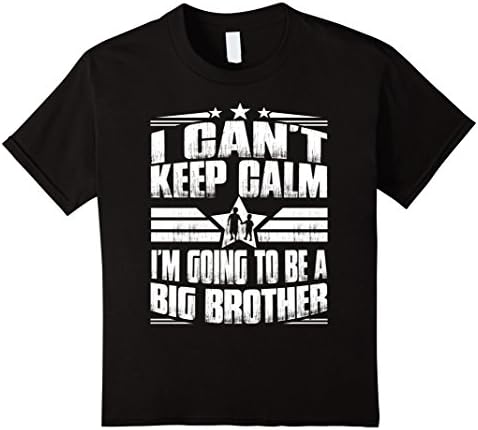 Kids I Can't Keep Calm I'm Going To Be A Big Brother T-shirt 8 Black