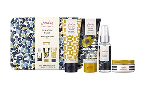 Joules Pick of the Bunch Mini collection Tin Body Mist Body wash Body Scrub