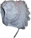 N'Ice Caps Baby Girl Lacy Open Back Bonnet with Ribbon (3 Months)