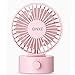 Quiet Mini USB Desk Fan, ONXE Small Desktop Personal Fan for Room Office (2 Speed) -Pink