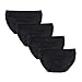 Closecret Women Comfort Cotton Stretch Bikini Cut Panties Multi Pack Breathable Underwear(M, Black)