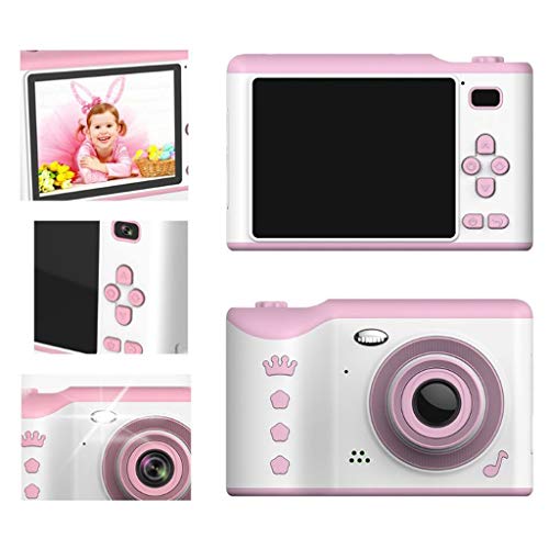 Fan-Ling Kids Camera 8.0MP Creative Digital Dual Camera 2.8inch Screen 4X Digital Zoom,Cartoon Child Smart Small Camera,Gifts for Kids,Pocket Size Easily Carry (Pink)