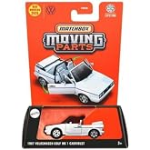 Matchbox Moving Parts 1987 Volkswagen Golf MK1 Cabriolet [White] 30/50, 1:64 Scale Diecast Vehicle