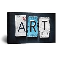 Canvas Wall Art License Plate Canvas Prints Home Artwork Decoration for Living Room,Bedroom - 12x18 inches
