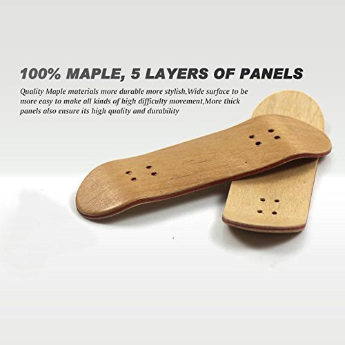 Professional Mini Maple Wooden Finger Skateboard Toy Set for Kids (White)