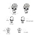 EVBEA Cute Skull Studs Womens Gothic Cool Statement Skeleton Jewelry Candy Skull Earrings