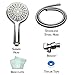 High Pressure Handheld Shower Head - For Best Use, Hand Held Showerhead Comes With Stainless Steel Hose, Adjustable Holder, Teflon Tape, & Exfoliating Washcloth - Chrome