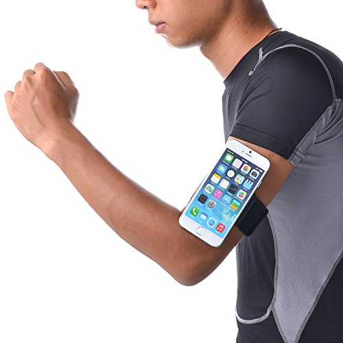 TFY Universal Open-Face Sport Armband for iPhone 5/5S - iPhone 6/6S - iPhone 6/6S Plus - Samsung Galaxy S4 (I9500) S5 (G900) - Samsung Galaxy Note 2 / 3 / 4 - Nexus 5 / 6 - Samsung Galaxy A5 / A7 - HTC One and more