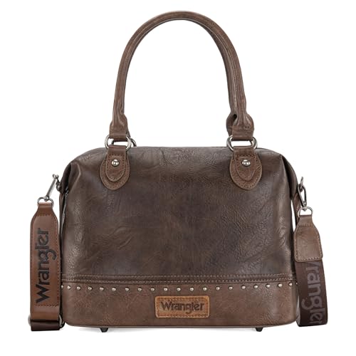 Wrangler Small Doctor Bag for Women Vintage Satchel Bag Western Handbags with Wide Strap