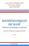 Mathématiques de base - sciences économiques et gestion (ECONOMETRIE, MA) by 