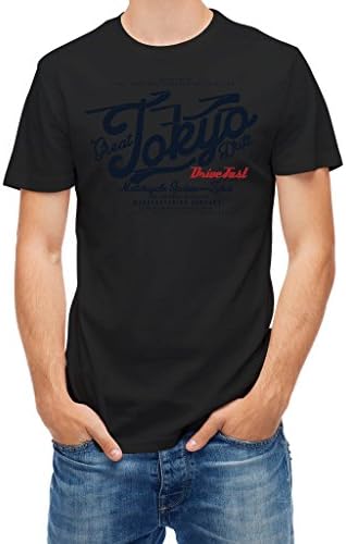 T-shirt tokyo motorcycle spares and tyres Black L