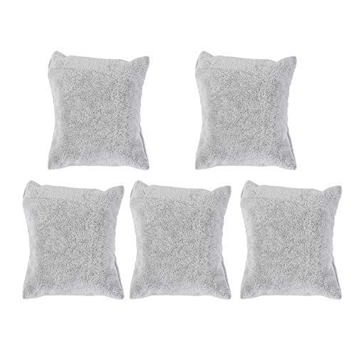 Wristwatch Display Showcase Holder Cushion, 5PCS Velvet Jewelry Display Pillow Light Weight Watch Bangle Bracelet Stand Holder Storage Organizer (Gray)