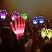 Elar Julie LED 12-Color Flashing Skeleton Gloves - Novelty Halloween Costume Party Gloves, 1 Pair, White
