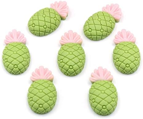 Amazon Co Jp Tongboshi 25ピース樹脂パイナップルバナナ帽子ヘアピン子供用手作りdiyホーム用品お祝いパーティー用品シミュレーションデコレーション 色 緑 ホーム キッチン