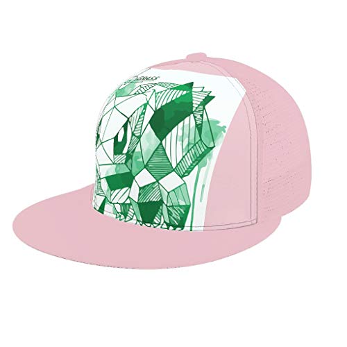 Xuanwuyi Geometrische Gras-Siebdruck-Ballmütze für Männer und Frauen, Outdoor-Sport, Sommer