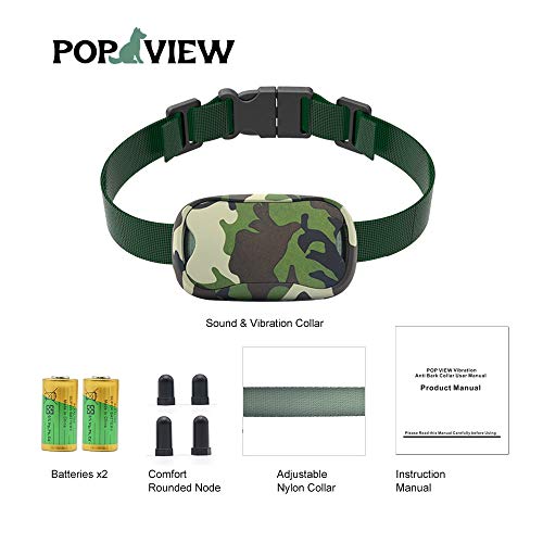 POP VIEW Bark Collar Version Humanely Stops Barking with Sound and