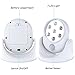 Motion Sensor Light,Security Sensors Light 360°Infrared Motion Activated Sensor 7 LEDs Weatherproof Night Light Auto-sensing Cordless Lamp Light for Indoor and Outdoor Angel Light(White)