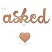 He Asked She Said Yes Banner Bachelorette Garland Rose Gold Glitter Bridal Shower Engagement Valentine's Day Party Decorations (Rose Gold)