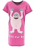 Yeti For Bed-Yeti V-Neck Nightshirt by LazyOne, Pink, Small / Medium