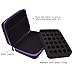 30 Bottles EVA Essential Oil Carrying Case, Hard Shell Exterior Foam Insert Essential Oil Storage Box, Perfect for doTerra, Young Living Oil with Carrying Handle,Key Chain Kit,Bottles,Labels,Purple