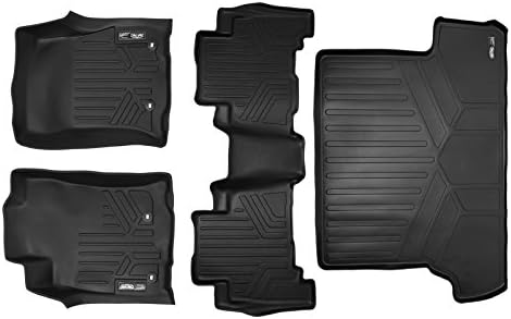 MAXFLOORMAT Floor Mats and MAXTRAY Cargo Liner for 4runner With 3rd Row Seats (2013-2017) Complete Set (Black)